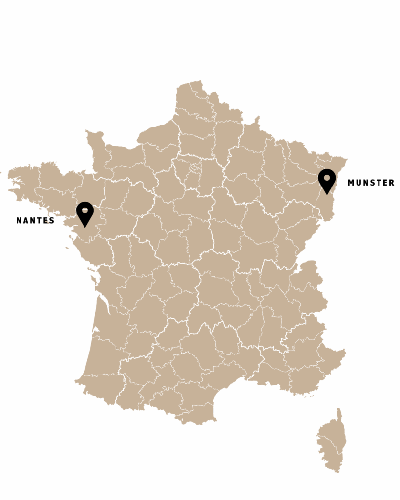 Carte de France des centres de formation Shizen School à Nantes et Munster
