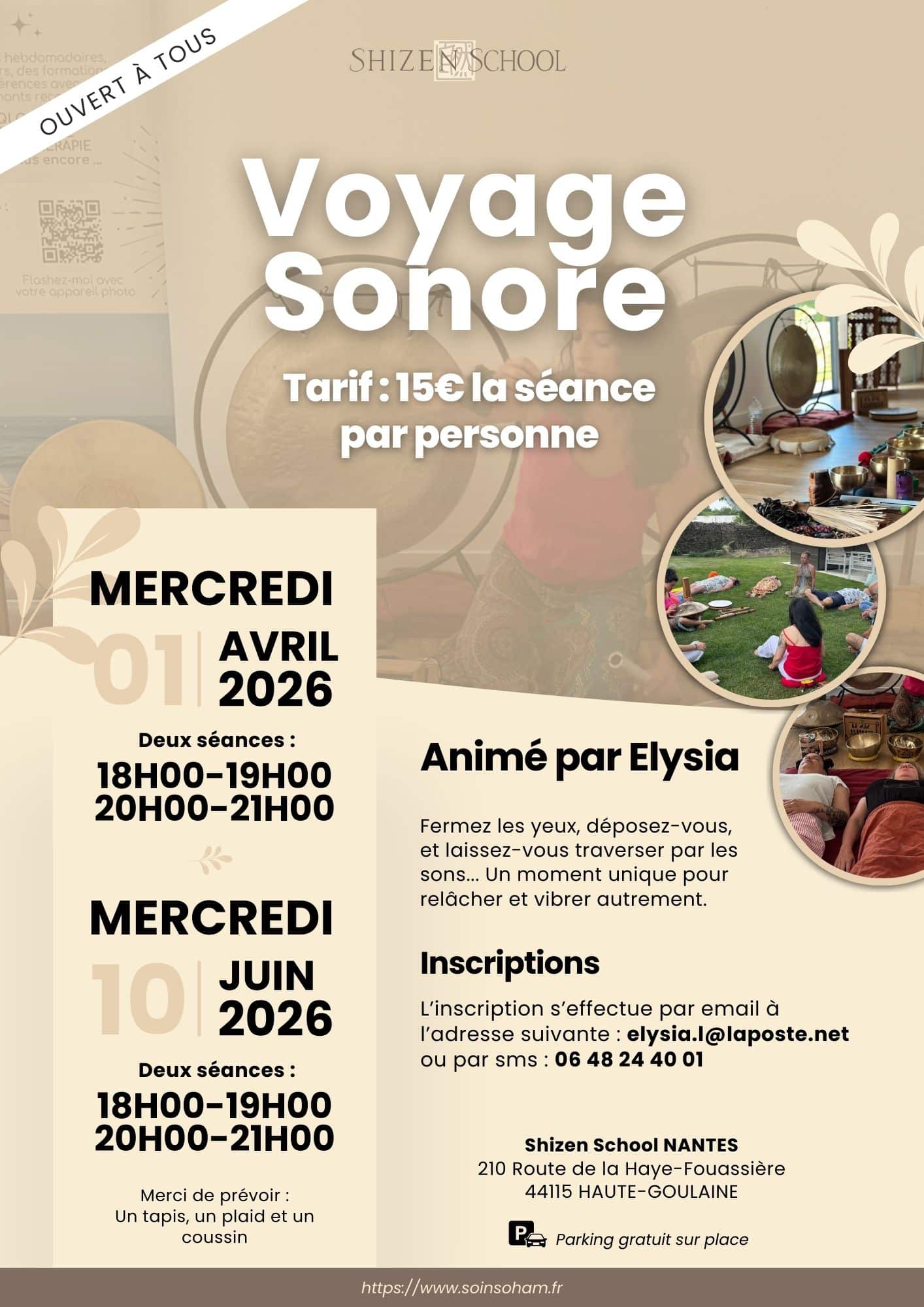 Affiche - Voyage sonore Nantes Haute Goulaine.